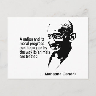 Mahatma Gandhi Animal Rights Briefkaart