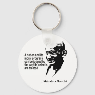 Mahatma Gandhi Animal Rights Sleutelhanger