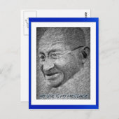 Mahatma Gandhi Briefkaart (Voorkant / Achterkant)