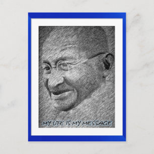 Mahatma Gandhi Briefkaart