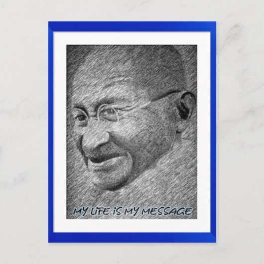 Mahatma Gandhi Briefkaart (Voorkant)