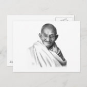 Mahatma Gandhi Briefkaart (Voorkant / Achterkant)
