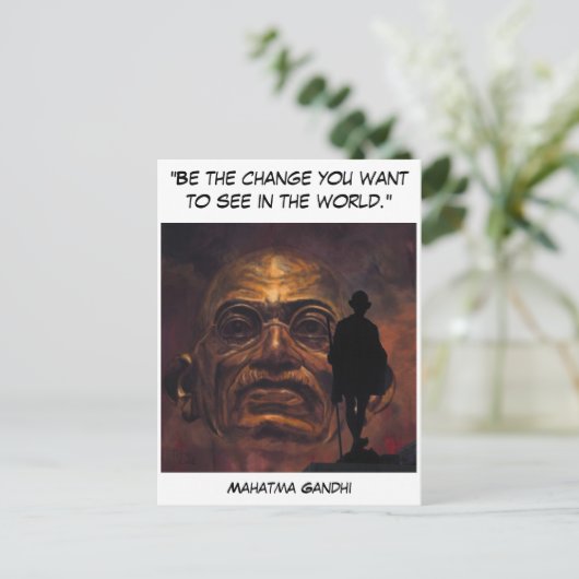 Mahatma Gandhi Briefkaart (Staand voorkant)