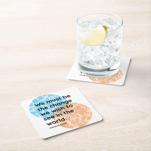 Mahatma Gandhi Change Quotes Kartonnen Onderzetters (Insitu)