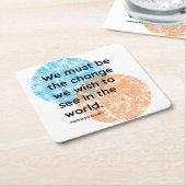Mahatma Gandhi Change Quotes Kartonnen Onderzetters (Schuin)