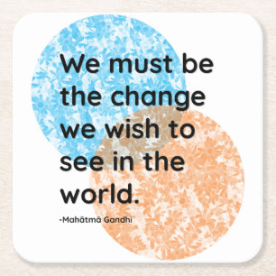 Mahatma Gandhi Change Quotes Kartonnen Onderzetters
