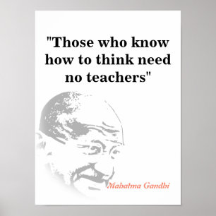 Mahatma Gandhi citaat over denken Poster