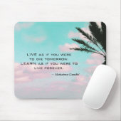 Mahatma Gandhi citaat tropisch thema inspirerend Muismat (Met muis)