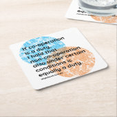 Mahatma Gandhi Co-operation Quotes Kartonnen Onderzetters (Schuin)