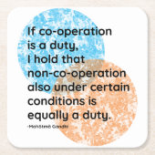 Mahatma Gandhi Co-operation Quotes Kartonnen Onderzetters (Voorkant)