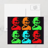 Mahatma Gandhi Collage Briefkaart (Voorkant / Achterkant)