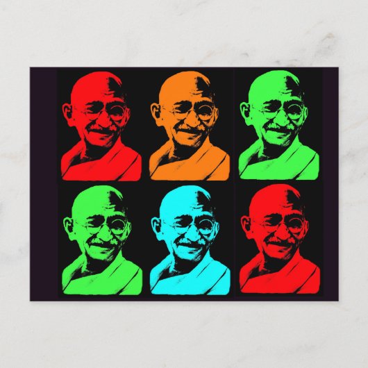 Mahatma Gandhi Collage Briefkaart (Voorkant)