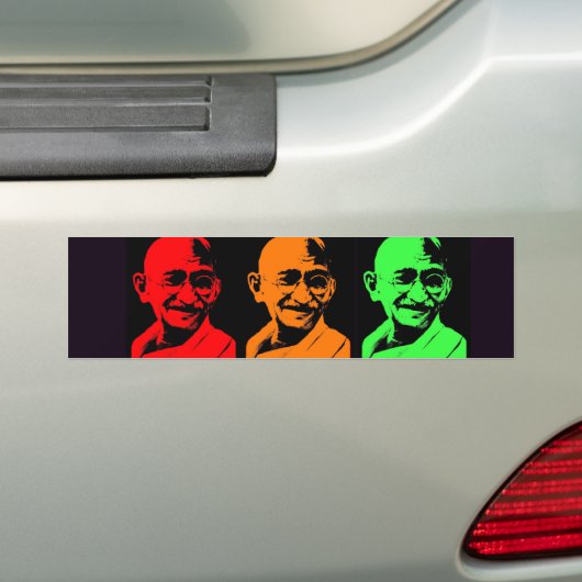 Mahatma Gandhi Collage Bumpersticker (Op auto)