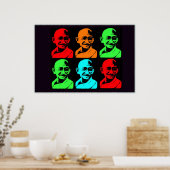 Mahatma Gandhi Collage Poster (Keuken)