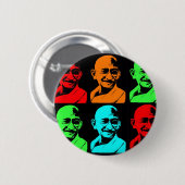 Mahatma Gandhi Collage Ronde Button 5,7 Cm (Voorkant /achterkant)
