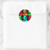 Mahatma Gandhi Collage Ronde Sticker (Tas)