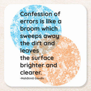 Mahatma Gandhi Confession Quotes Kartonnen Onderzetters