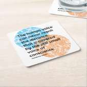 Mahatma Gandhi Conscience Quotes Kartonnen Onderzetters (Schuin)