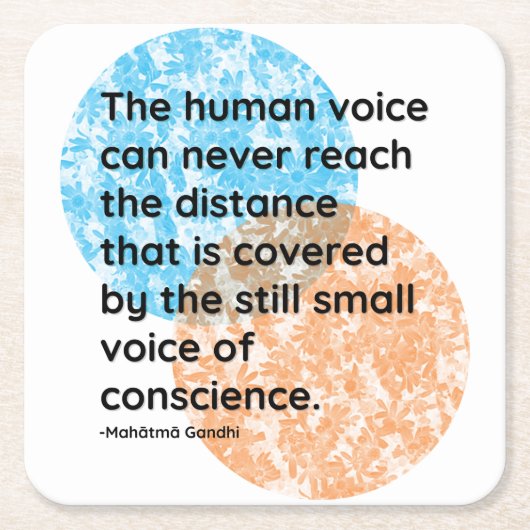 Mahatma Gandhi Conscience Quotes Kartonnen Onderzetters (Voorkant)