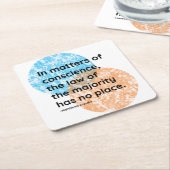 Mahatma Gandhi Conscience Quotes Kartonnen Onderzetters (Schuin)