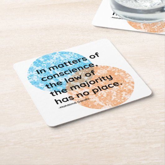 Mahatma Gandhi Conscience Quotes Kartonnen Onderzetters (Schuin)