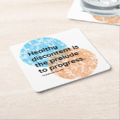 Mahatma Gandhi Discontent Quotes Kartonnen Onderzetters (Schuin)