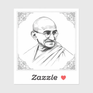 Mahatma Gandhi en andere iconische historische lei Sticker