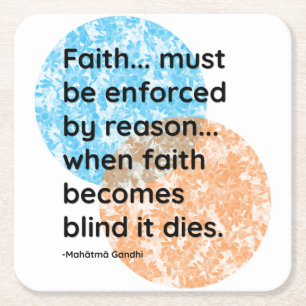 Mahatma Gandhi Faith Quotes Kartonnen Onderzetters