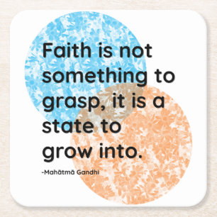 Mahatma Gandhi Faith Quotes Kartonnen Onderzetters