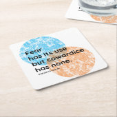 Mahatma Gandhi Fear en Cowardice Quotes Kartonnen Onderzetters (Schuin)