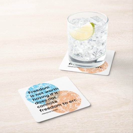 Mahatma Gandhi Freedom Quotes Kartonnen Onderzetters (Insitu)