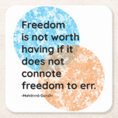 Mahatma Gandhi Freedom Quotes Kartonnen Onderzetters (Voorkant)