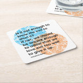 Mahatma Gandhi geeft een prijsopgave Kartonnen Onderzetters (Schuin)