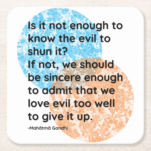 Mahatma Gandhi geeft een prijsopgave Kartonnen Onderzetters (Voorkant)