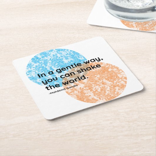 Mahatma Gandhi Gentle Quotes Kartonnen Onderzetters (Schuin)