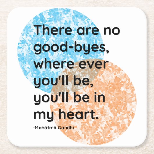 Mahatma Gandhi Heart Quotes Kartonnen Onderzetters (Voorkant)