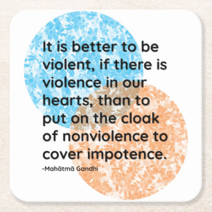 Mahatma Gandhi Heart Quotes Kartonnen Onderzetters