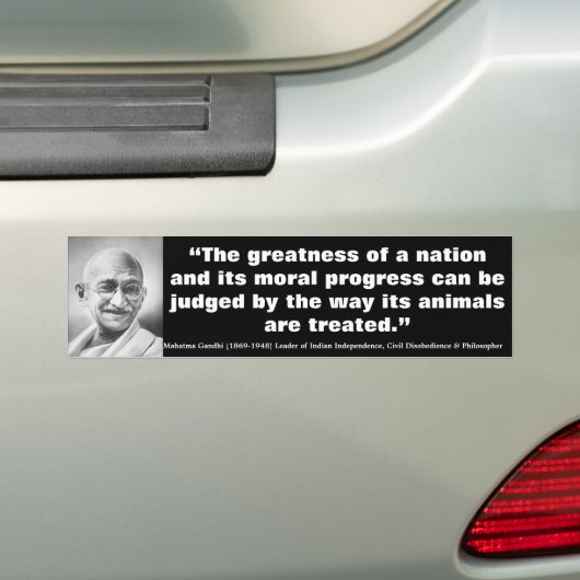 MAHATMA GANDHI Het leed van een nationale rechter Bumpersticker (Op auto)