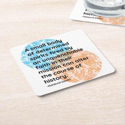 Mahatma Gandhi History Quotes Kartonnen Onderzetters (Schuin)