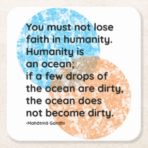 Mahatma Gandhi Humanity Quotes Kartonnen Onderzetters