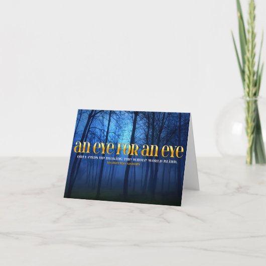 Mahatma Gandhi Inspirerend Quote "Eye for eye" Bedankkaart (Voorkant)