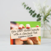 Mahatma Gandhi Inspirerend Quote "Handen schudden" Briefkaart (Staand voorkant)