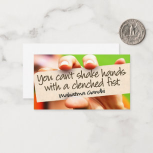 Mahatma Gandhi Inspirerend Quote "Handen schudden" Notitiekaartje