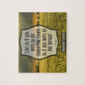 Mahatma Gandhi Inspirerend Quote "Live" Legpuzzel (Verticaal)