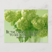 Mahatma Gandhi Inspirerend Quote "Wees de verander Briefkaart (Voorkant)