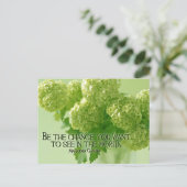 Mahatma Gandhi Inspirerend Quote "Wees de verander Briefkaart (Staand voorkant)