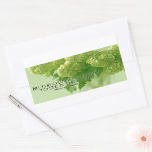 Mahatma Gandhi Inspirerend Quote "Wees de verander Rechthoekige Sticker