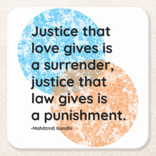Mahatma Gandhi Justice Quotes Kartonnen Onderzetters