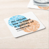 Mahatma Gandhi Law Quotes Kartonnen Onderzetters (Schuin)