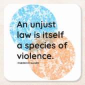 Mahatma Gandhi Law Quotes Kartonnen Onderzetters (Voorkant)